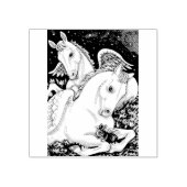 BUNNY & COLT ANGELS, GRILLIGE PAASRUBBER STEMPEL (Afrduk)