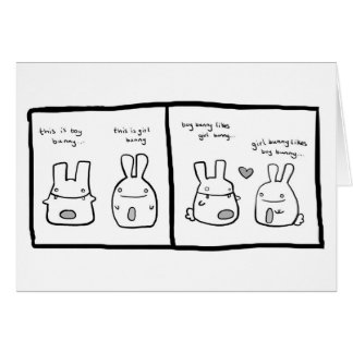 Bunny Comic Card - punchline in