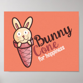 Bunny Cone Poster