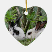 Bunny Couple Keramisch Ornament (Voorkant)