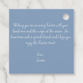 Bunny Crest gunsttag Bedankjes Labels (Achterkant)