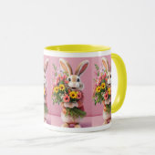 Bunny Cup Bliss: Konijnenkoffie Mok (Voorkant rechts)