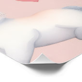 Bunny Cupid Nursery Art – Watercolor Blush Pink Perfect Poster (Hoek)