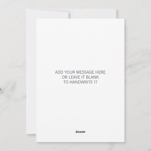 Bunny Custom Initials Valentine's Day Flat Feestdagenkaart (Achterkant)