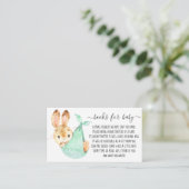 Bunny Cute Boy Book Request for Baby shower Informatiekaartje (Staand voorkant)