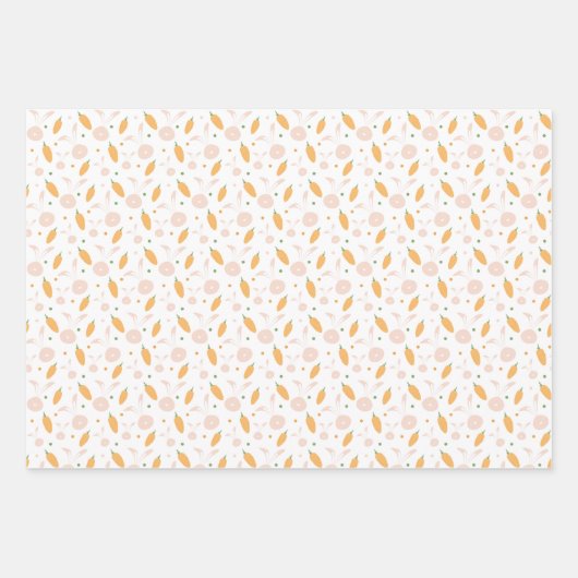 Bunny Cute Easter Pattern Inpakpapier Vel (Voorkant)