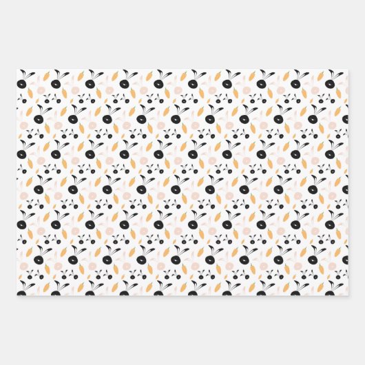 Bunny Cute Easter Pattern Inpakpapier Vel (Voorkant 2)