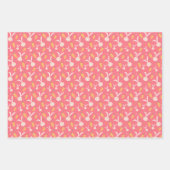 Bunny Cute Easter Pattern Inpakpapier Vel (Voorkant)
