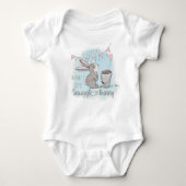 Bunny Cute Rabbit en Hearts Boys Romper (Voorkant)