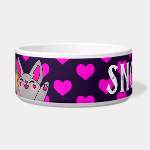 Bunny Cute Smile Carrot Fun Love Happy Heart Voerbakje