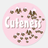 Bunny Cuteness Overload Classic Round Sticker (Voorkant)