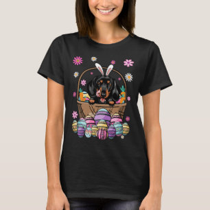 Bunny Dachshund Dog Happy Easter Day Lover Egg Hun T-shirt