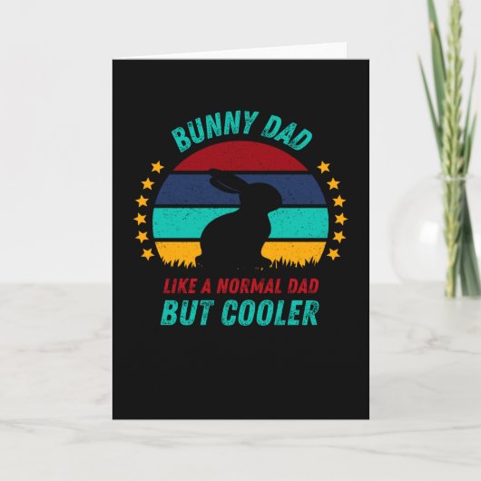 Bunny Dad - Cool Cadeau voor Vader Kaart (Voorkant)