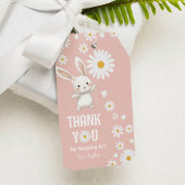 Bunny Daisy 1e Verjaardag Bedankt Cadeau Label Cadeaulabel