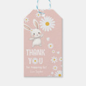 Bunny Daisy 1e Verjaardag Bedankt Cadeau Label Cadeaulabel (Voorkant)