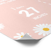 Bunny Daisy 1e Verjaardagsfeestje Mijlpaal teken Poster (Hoek)