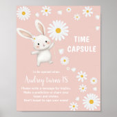 Bunny Daisy Eerste Verjaardag Tijd Capsule Teken Poster (Voorkant)