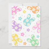 Bunny Daisy Floral Pastel Lente 5e Verjaardag Kaart (Achterkant)