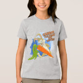 Bunny Dancing Met Wortel - Klaar Voor Pasen Tri-Blend Shirt (Voorkant)