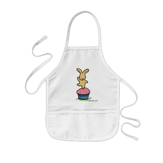 Bunny Dancing on a Cupcake Kinder Schort (Voorkant)