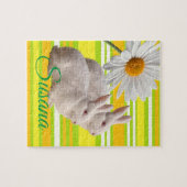 Bunny Decorative Jigzaag Puzzle Daisy Legpuzzel (Horizontaal)