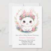 Bunny Delights Meisje Baby shower Kaart (Voorkant)