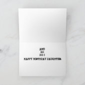 BUNNY DENKT DAT JE EEN HONING bent *DAUGHTER* BIRT Feestdagen Kaart (Binnen)