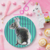 Bunny Design Paper Bord Blue Stripes (Feest)
