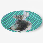 Bunny Design Paper Bord Blue Stripes (Gekanteld)