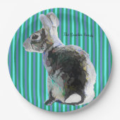 Bunny Design Paper Bord Blue Stripes (Voorkant)