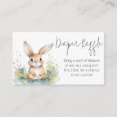 Bunny Diaper Raffle Baby shower Informatiekaartje (Voorkant)