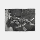 Bunny die een gitaar speelt fleece deken (Voorkant (Horizontaal))