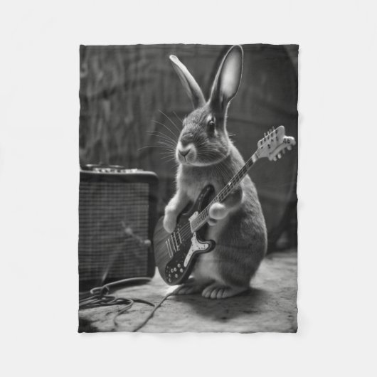 Bunny die een gitaar speelt fleece deken (Voorkant)