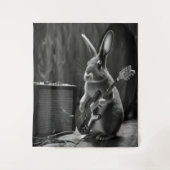 Bunny die een gitaar speelt wandkleed (Voorkant)
