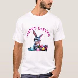 Bunny DJ Easter Egg Platenspeler Mannen T-Shirt