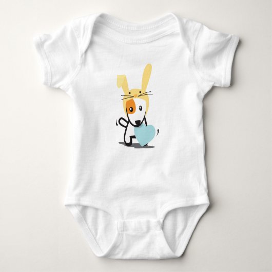 Bunny Dog voor Jongen Romper (Voorkant)