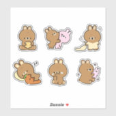 Bunny Doodle Sticker (Vel)