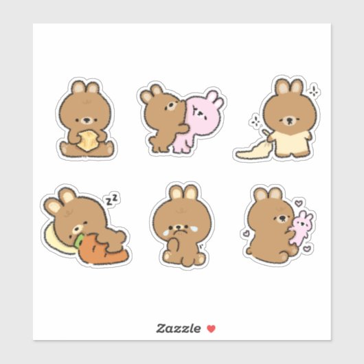 Bunny Doodle Sticker (Vel)