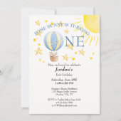 Bunny draait een rond de zon jongens 1e verjaardag kaart (Voorkant)