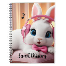Bunny Dreamer Notebook – Cute Pastel Journal for K
