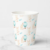 Bunny Dreams blauw baby shower Papieren Bekers (Links)