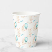 Bunny Dreams blauw baby shower Papieren Bekers (Rechts)