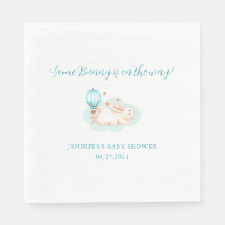 Bunny Dreams blauw baby shower Servet