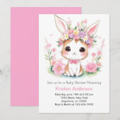 Bunny Dreams: Een gepersonaliseerde Baby Girl's Sh Kaart (Voorkant / Achterkant)