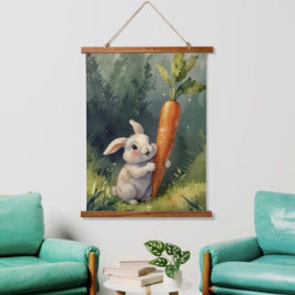 Bunny Dreams: grillig houten tapijt Hangend Wandkleed