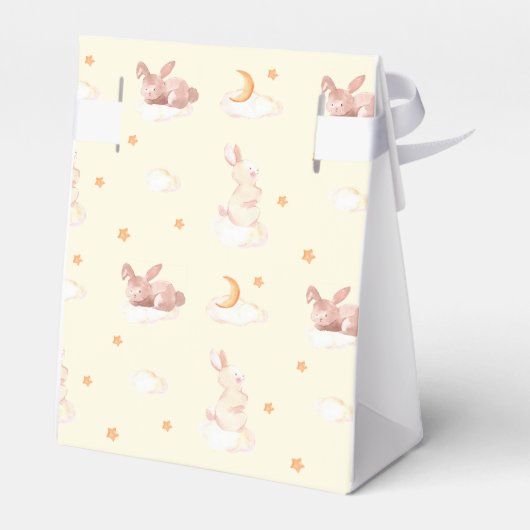 Bunny Dreams Neutraal Baby shower Bedankdoosjes (Achterkant)