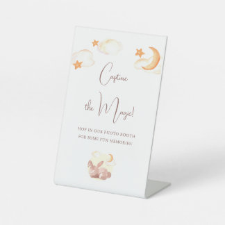 Bunny Dreams Neutraal Baby shower Reclamebord Met Voetstuk