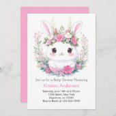 Bunny Dreams onthuld meisje Baby shower Kaart (Voorkant / Achterkant)