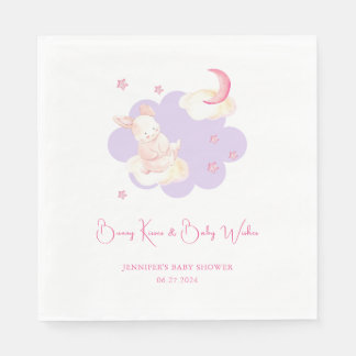 Bunny Dreams Paarse Baby shower Servet