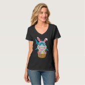 Bunny Ear Shark Easter Hunting Shark Easter T-shirt (Voorkant volledig)